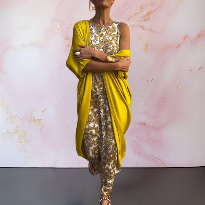 THEA | ELEGANT DRESS WITH WAISTCOAT