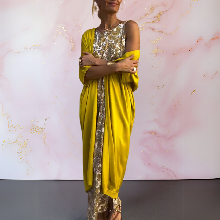 THEA | ELEGANT DRESS WITH WAISTCOAT