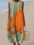 TESS | OCEANIC MIDI DRESS