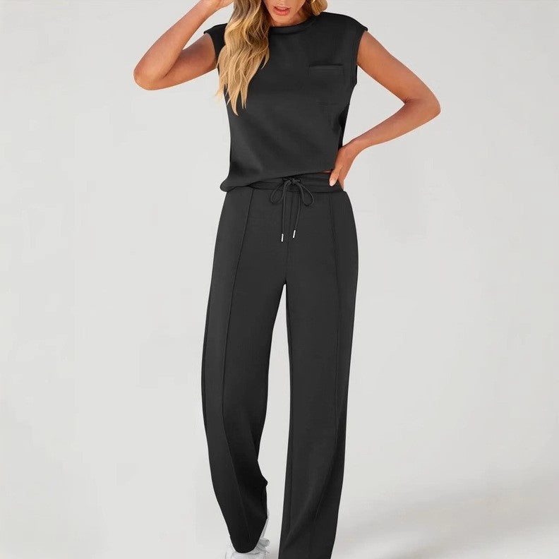 CYNTHIA | CAP SLEEVE TOP AND TROUSERS SET