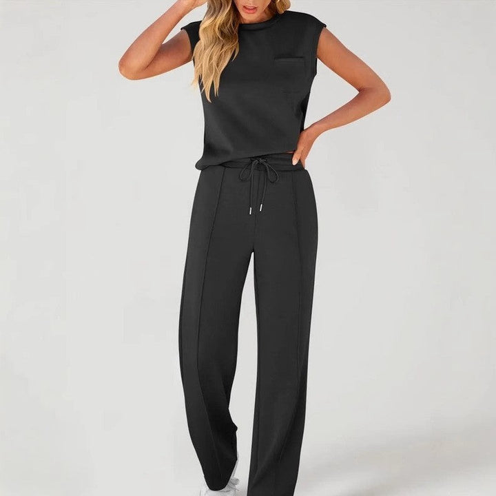 CYNTHIA | CAP SLEEVE TOP AND TROUSERS SET